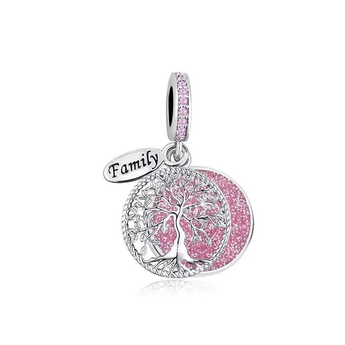 Pendentif en Argent 925 avec Motifs Fleurs et Formes Uniques Idéal pour Bracelets Originaux Occasions Spéciales Exclusifs