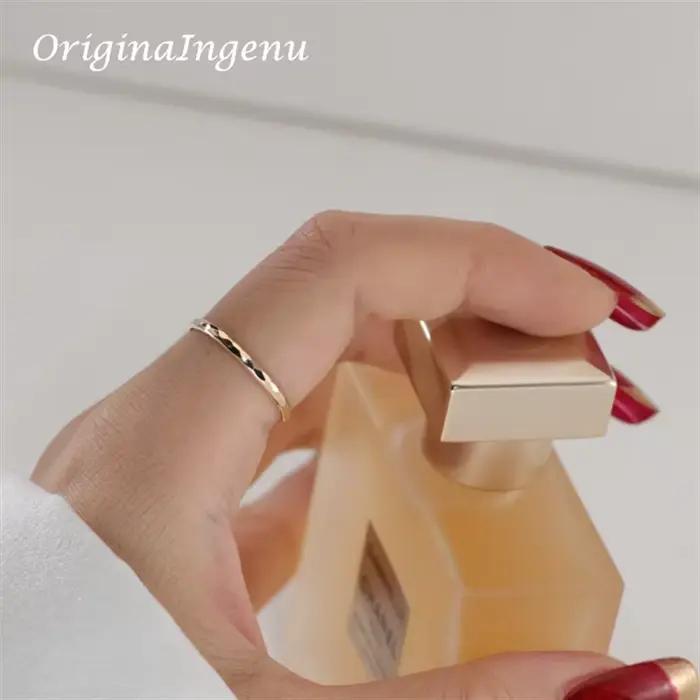 Bague martelée remplie d'or 14 carats pour femme, alliance de mariage, bijoux minimalistes, étanches, hypoallergéniques, style boho, occasions spéciales