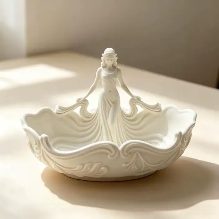 Plateau de rangement élégant en polypropylène pour bijoux et accessoires de beauté, blanc ou noir, pour bureau, vanity et coffrets cadeaux