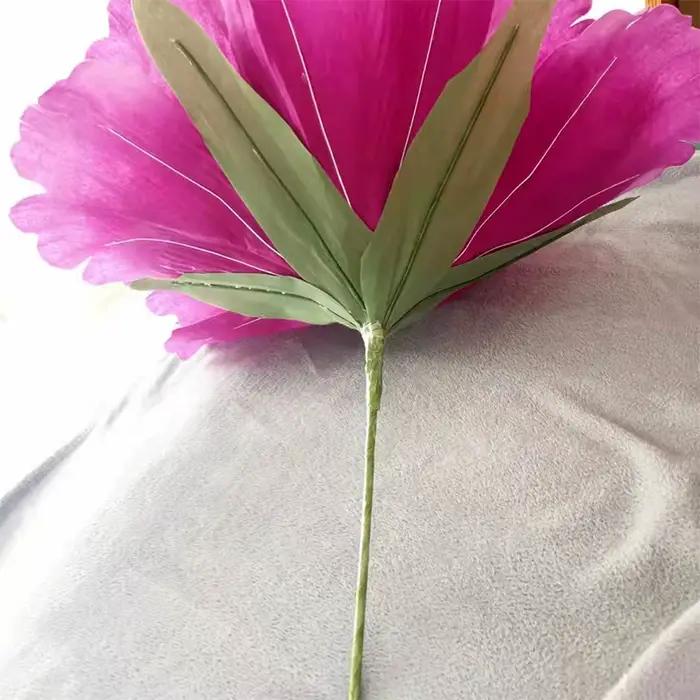 Grande tête de pivoine artificielle en velours pour décoration de mariage