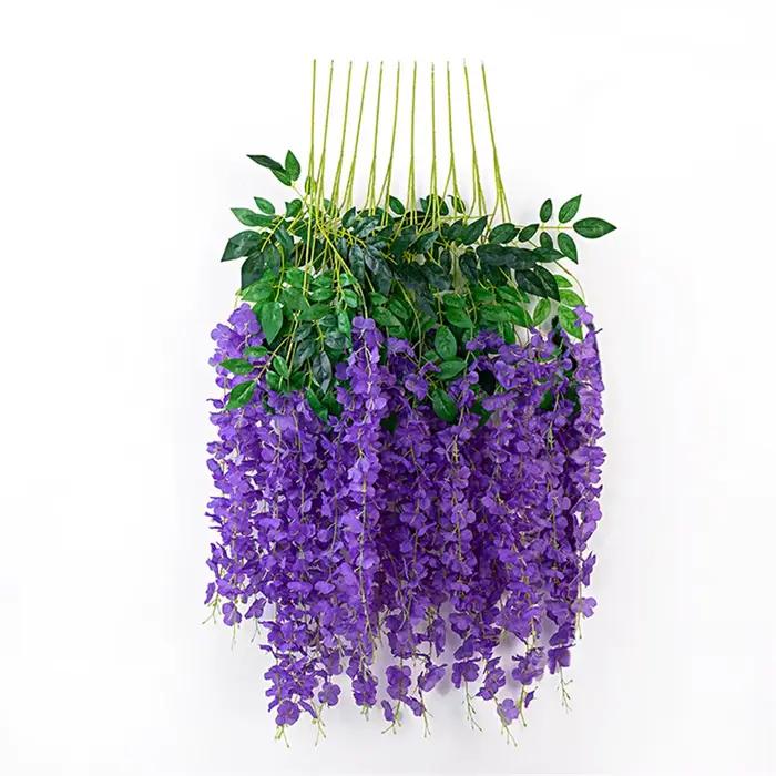 Décor de mariage décoration de plafond vigne soie artificielle fausse guirlande de fleurs