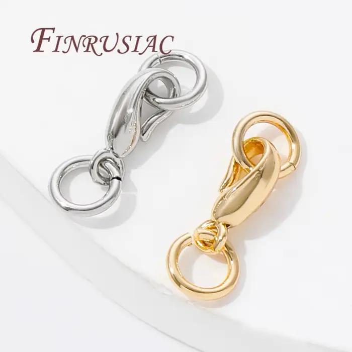 Fermoirs plaqués or 14 carats avec connecteurs à anneau ouvert pour accessoires de colliers et bijoux personnalisés occasions spéciales