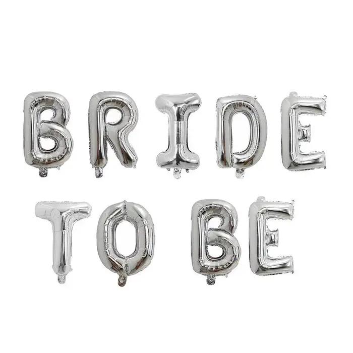 Ballon en aluminium en forme de lettre pour future mariée