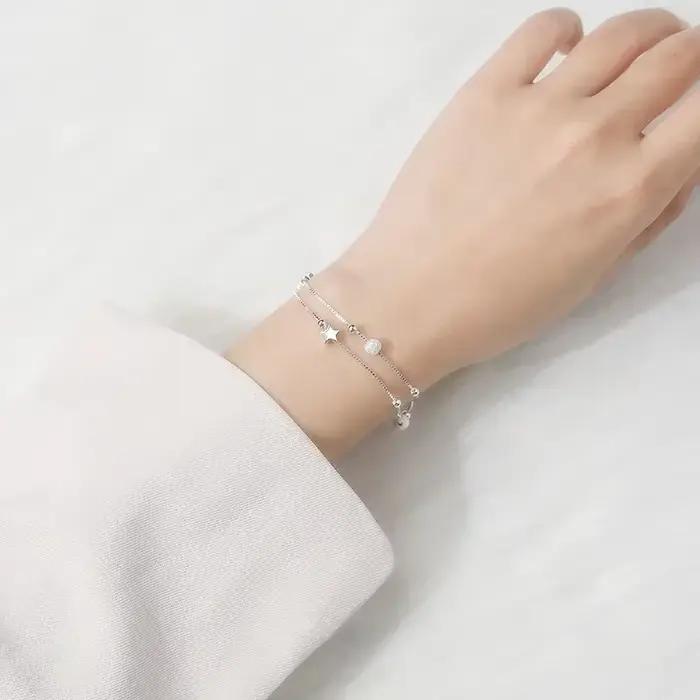 Bracelets en or 18 carats avec de magnifiques étoiles pour femmes