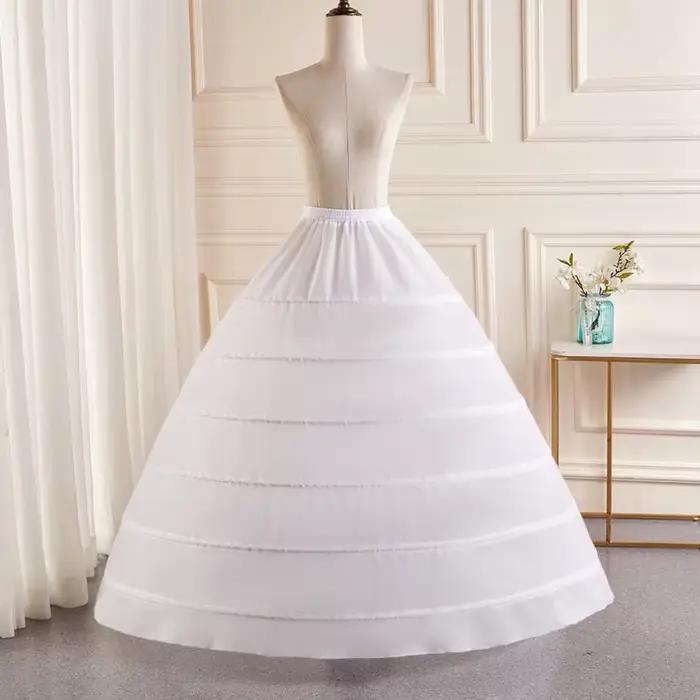 Jupon de robe de mariée longue 6 cerceaux