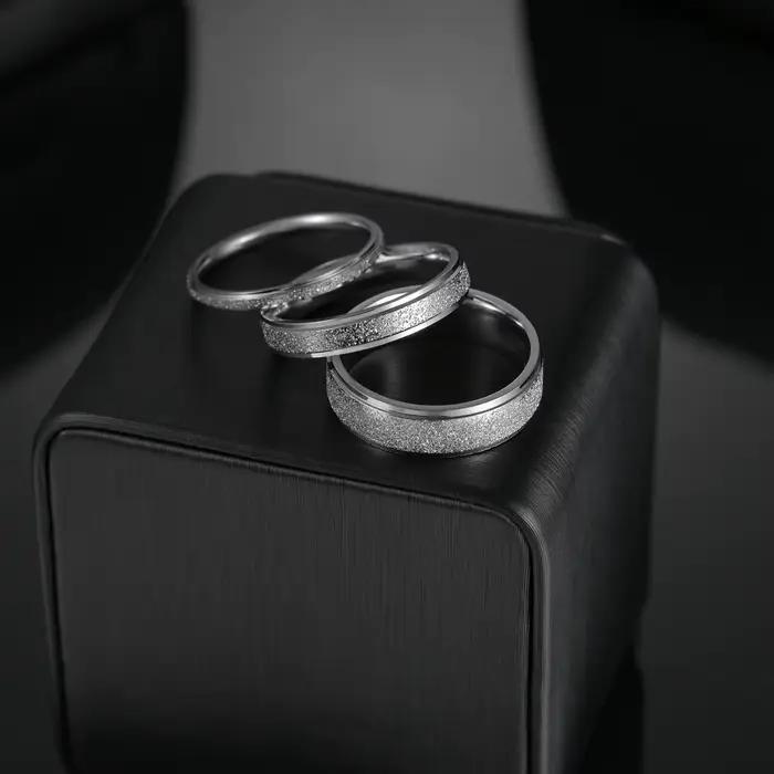 Bague givrée exquise pour hommes et femmes