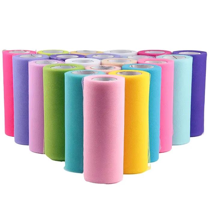 Rouleaux de tulle tutu, tissu organza, artisanat, anniversaire, décoration de mariage, olympiques, jupes, cadeau de fête, voile de nœud, 15cm x 25 verges