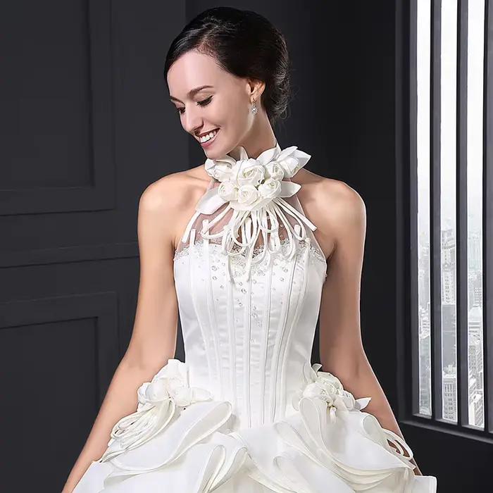 Z-003 Personnalisé robe de mariée 2020 blanc tulle boho simple corset civil elegantes vintage prix réel invitada