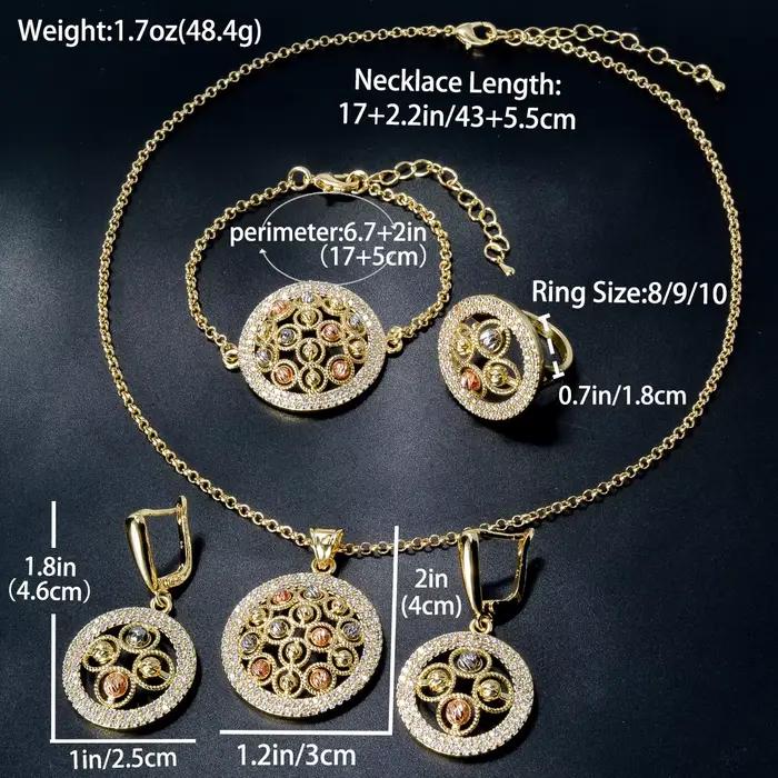 Ensemble de bijoux plaqués or italien 18 carats