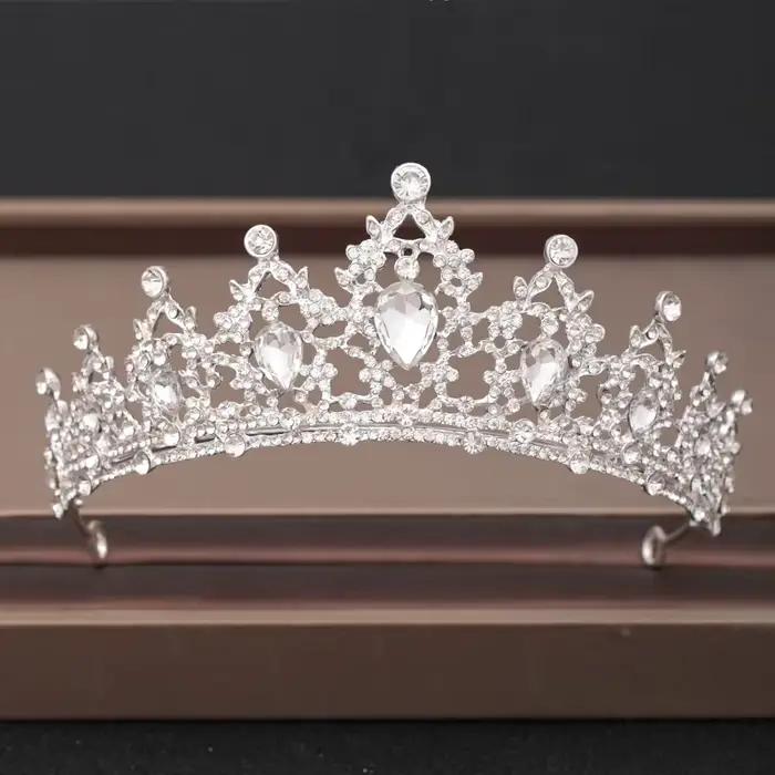 Diadèmes de mariée baroques en cristal avec strass