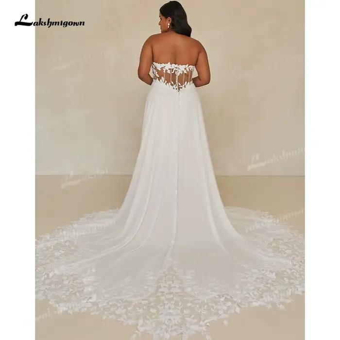 Robe de mariée bohème moderne en mousseline de soie avec ruban