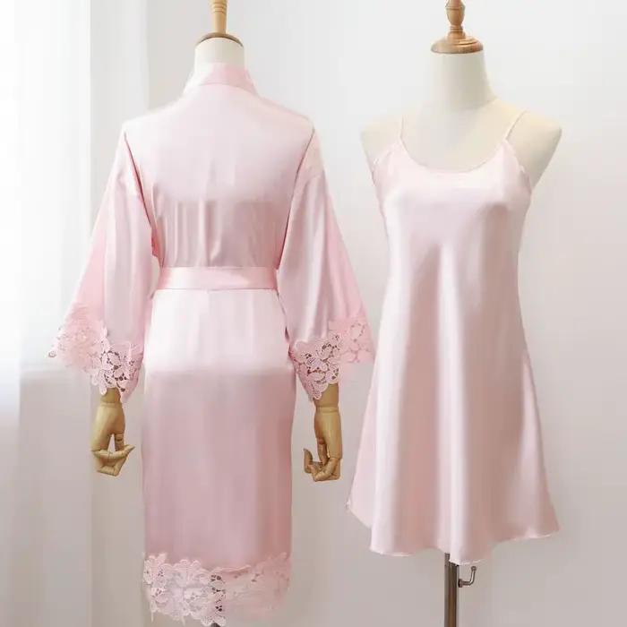 Sexy femmes maison Robe de chambre Lingerie intime dentelle mariée Robe de mariée ensemble vêtements de nuit décontracté vêtements de nuit Kimono peignoir Robe