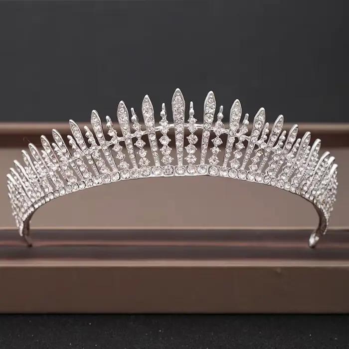 Diadèmes de mariée baroques en cristal avec strass