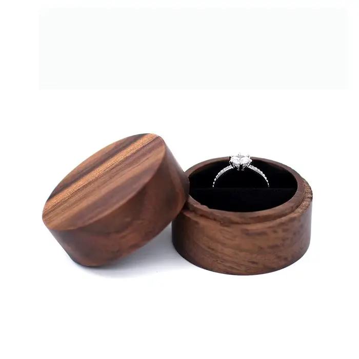 Cadeau rond cérémonie de fiançailles proposition boîte à bijoux boucles d'oreilles organisateur boîte de rangement anneau porteur boîte présentation boîte à bagues
