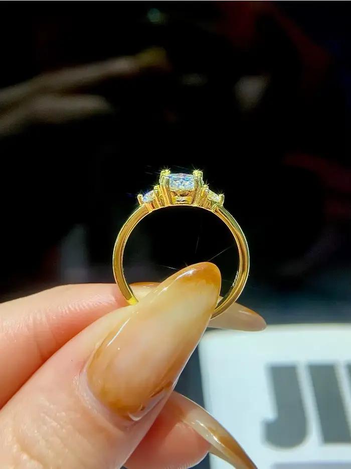 Baguette en moissanite 1,2 carats pour femmes, alliance de mariage en argent sterling 925 et or 18 carats, élégante et brillante pour célébrer l'amour occasions spéciales
