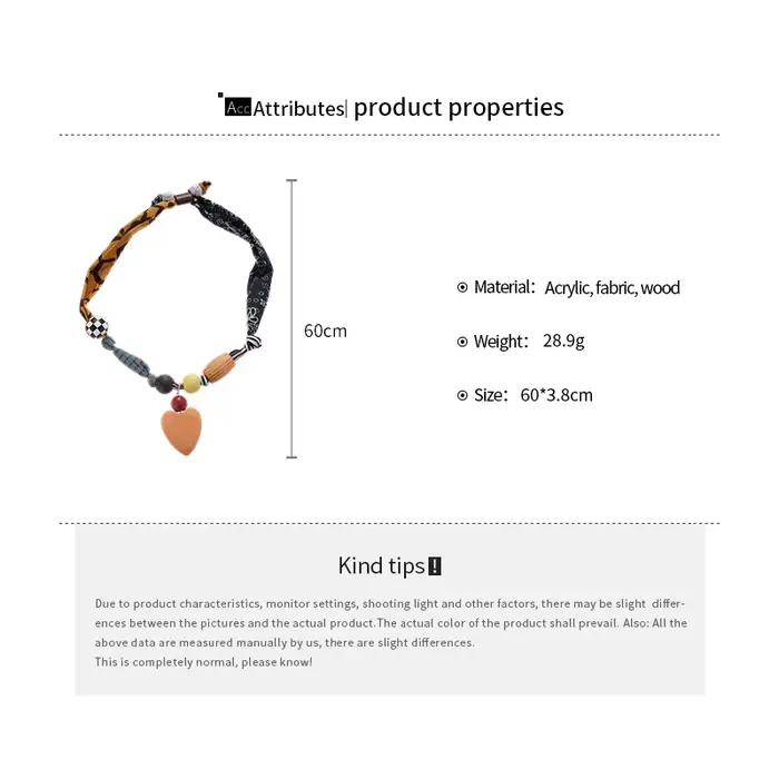 Collier ras du cou en patchwork avec perles en bois acrylique pour femmes, cadeau pour occasions spéciales comme mariages, anniversaires et fêtes
