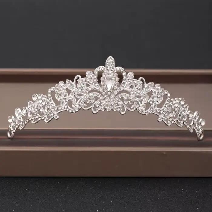 Diadèmes de mariée baroques en cristal avec strass