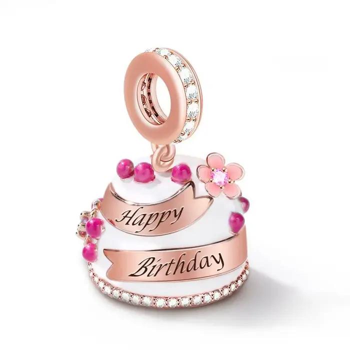 Pendentif en Argent 925 avec Motifs Fleurs et Formes Uniques Idéal pour Bracelets Originaux Occasions Spéciales Exclusifs