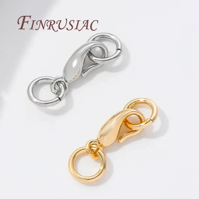 Fermoirs plaqués or 14 carats avec connecteurs à anneau ouvert pour accessoires de colliers et bijoux personnalisés occasions spéciales