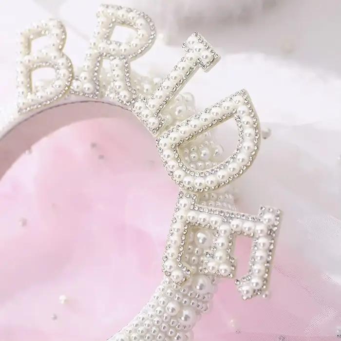 Couronne de perles pour future mariée