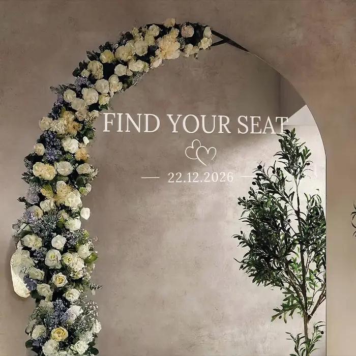 Autocollants miroir personnalisés pour plan de table de mariage – Trouvez votre carte de placement – Décoration de fête pour célébrations