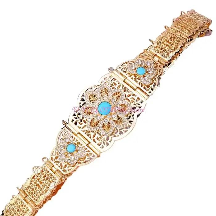 Chaîne de taille en Styles marocains élégants, bijoux pour robe Abaya culturelle, idéal pour les mariages et les événements de célébration