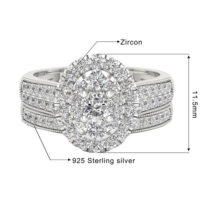 Bagues de fiançailles fantaisie de luxe Moissanite