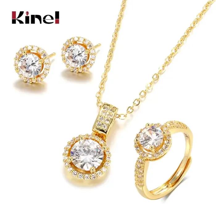 Kinel – ensemble de bijoux en or Zircon 18 carats