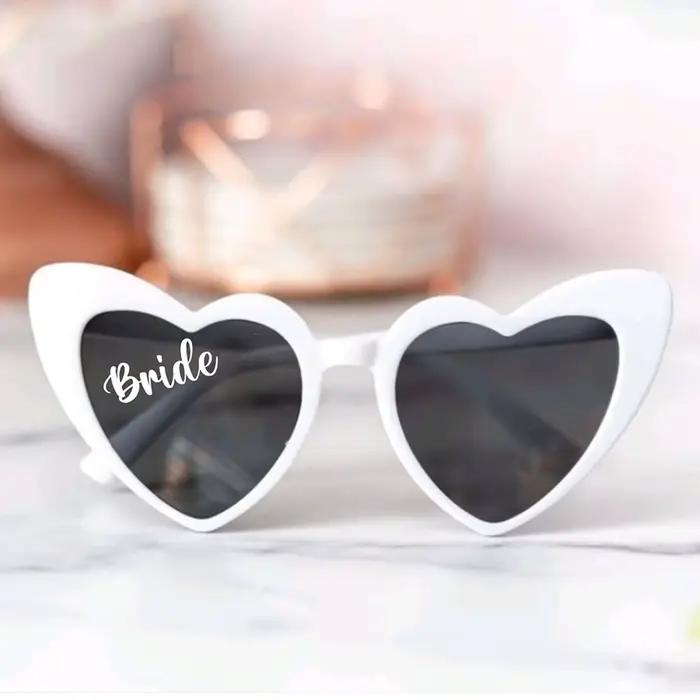Autocollants personnalisés en vinyle pour lunettes de soleil de mariée