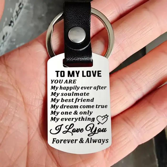 Je t'aime porte-clés-cadeau de fête des amoureux des couples-anniversaire de mariage cadeau d'anniversaire pour mari femme hommes femmes petit ami petite amie