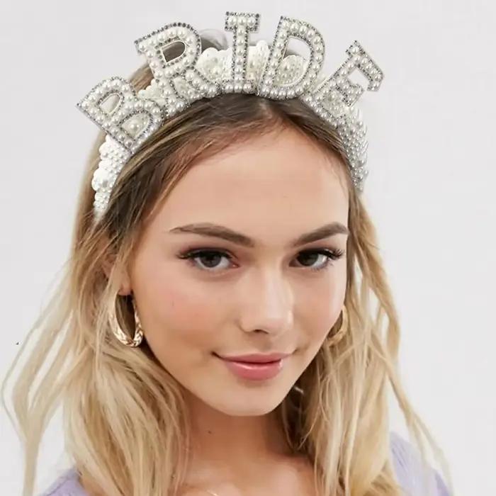 Couronne de perles pour future mariée