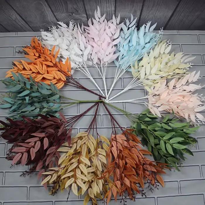 Bouquet de Feuilles Artificielles, Faux Saule, Jungle, Toile de Fond de Mariage, Décoration de Noël, Faux Feuillage, Vigne, ix, Décoration de Maison, Plante de Noël