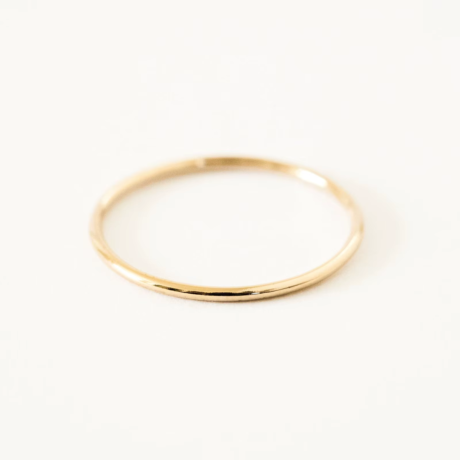 Bagues empilables essentielles en or 14K pour femmes, épaisseur 1.5MM, bijoux minimalistes, style Bo
