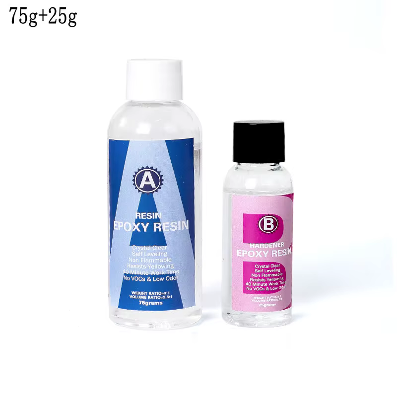 Kit de résine époxy cristalline, mélange facile de résine AB 3:1 avec bâtons, tasses et gants gradué