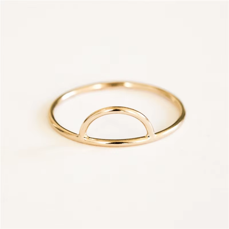 14K or rempli unique arc anneaux or bijoux Knuckle Bague Mujer Boho Bague Femme minimalisme Boho fem