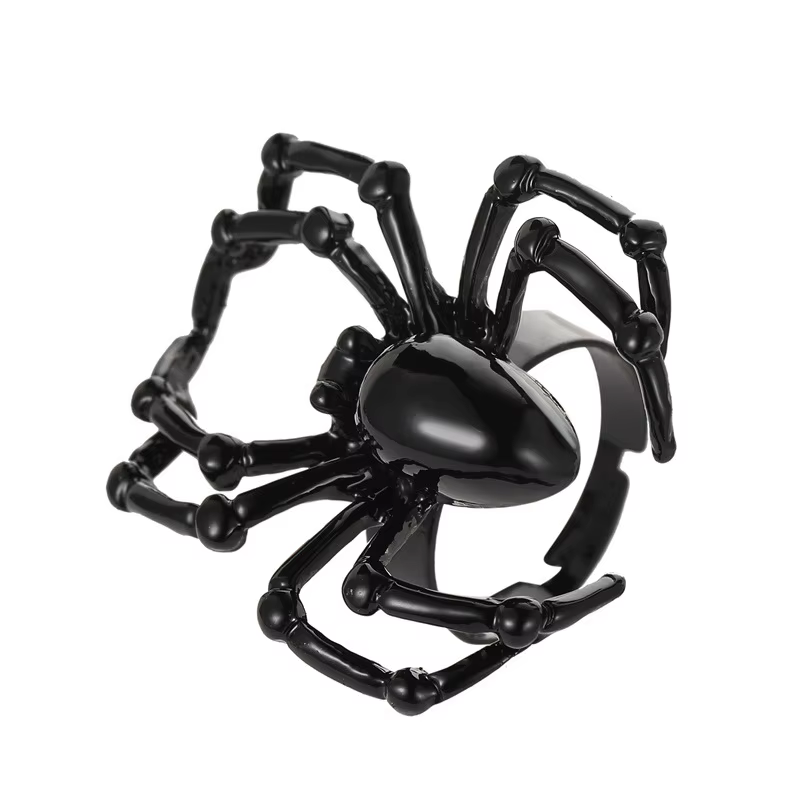 Bagues Hip Hop Punk araignée insecte animaux pour femmes et hommes, anneau créatif en cristal incrus