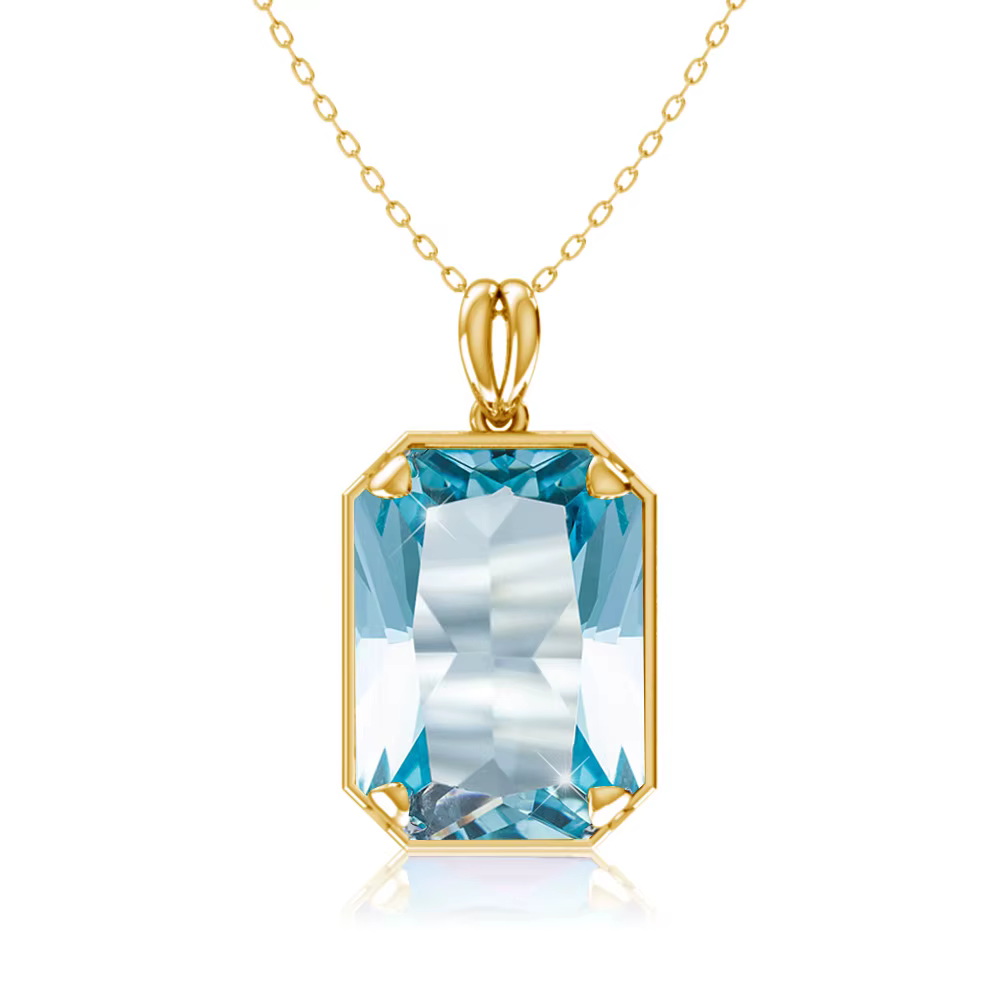 Pendentif en or véritable 14K pour femmes, collier en argent Sterling 925, pierre de naissance, aigu