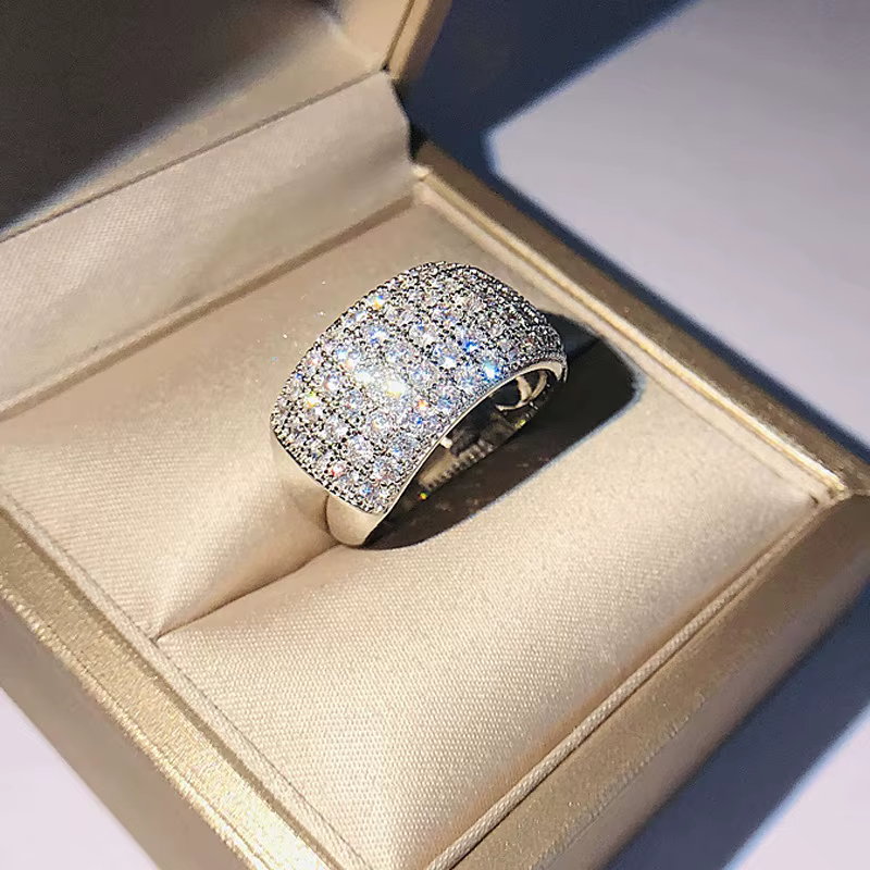 Bague en argent avec pierre précieuse Moissanite naturelle pour femme, boîte à matiques en argent re