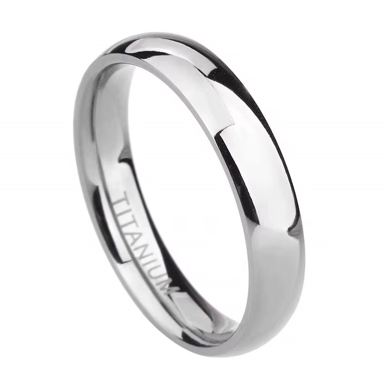 Tigrade – bague de mariage pour femmes, couleur or Rose, 4mm, en titane pur, unisexe, classique, san
