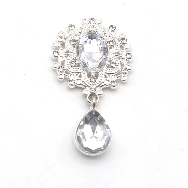 NDelicate broche brillante 45*25mm 10 pièces/ensemble accessoires en cristal mode magnifique Invitat