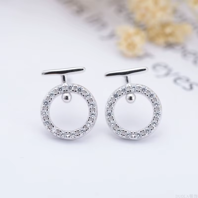 RETTI – boucles d'oreilles rondes en zircon pour femmes, bijoux tendance pour filles, cadeau en arge
