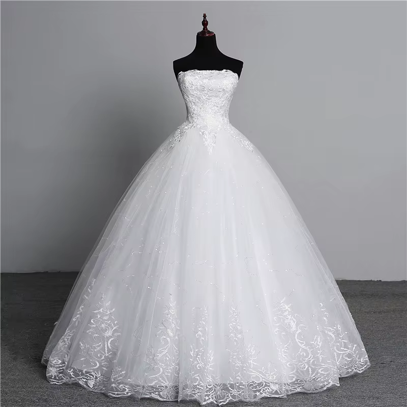 Robes de mariée ivoire sans bretelles en dentelle simple pour les mariées, robes de mariée sexy, mod
