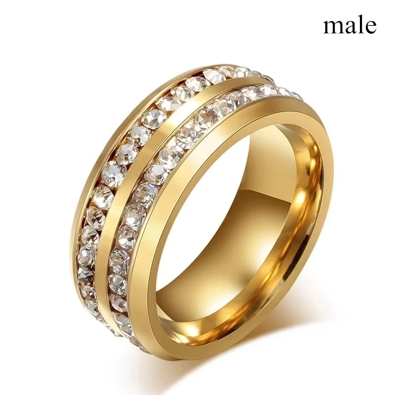 Bague de Couple en zircone cubique pour hommes et femmes, anneau de mariage à la mode, bijoux de fia