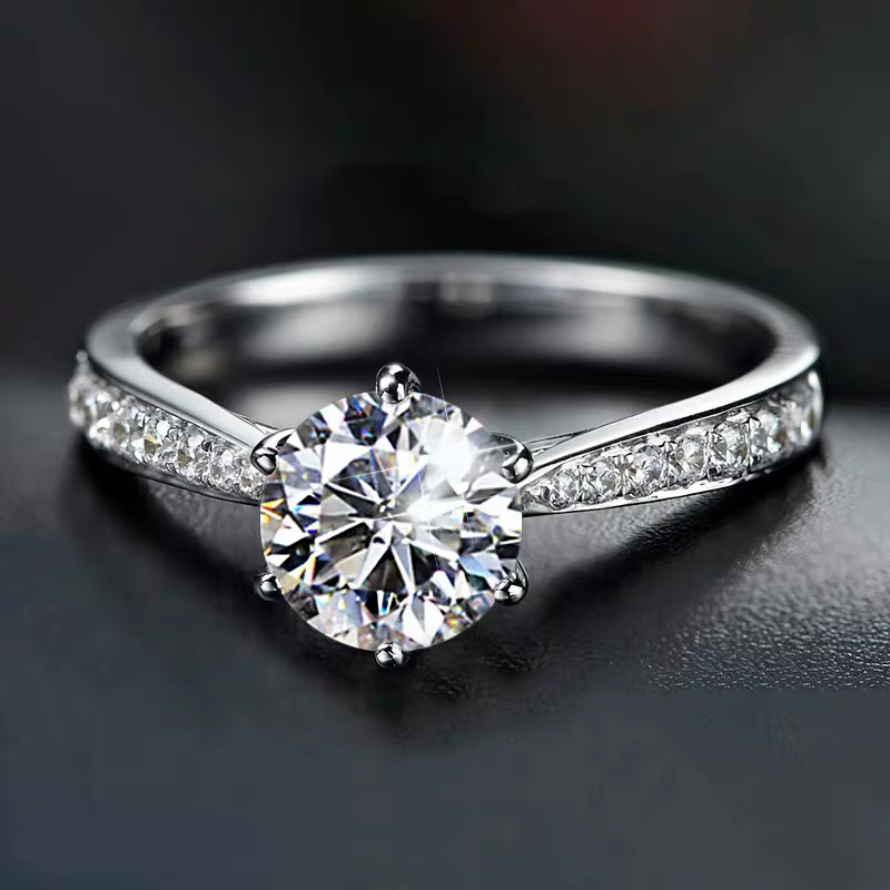 Bague de fiançailles réglable en argent Sterling 925 et Zircon pour femmes, accessoires de bijoux à 