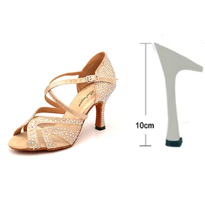 Ladingwu-Chaussures de danse pour femmes, biscuits, or, argent, noir, paillettes, salle de Rh, fête 