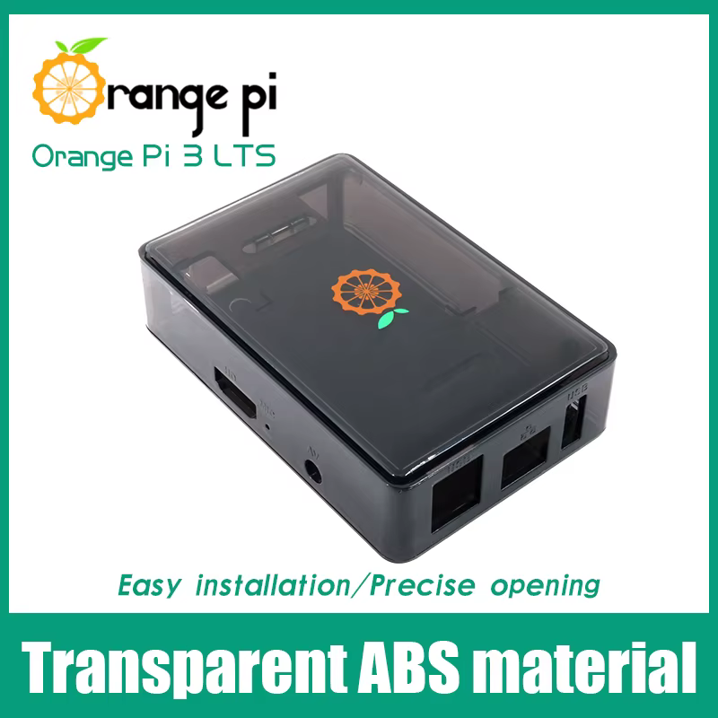 Boîtier Orange Pi 3 LTS, panneau noir ABS