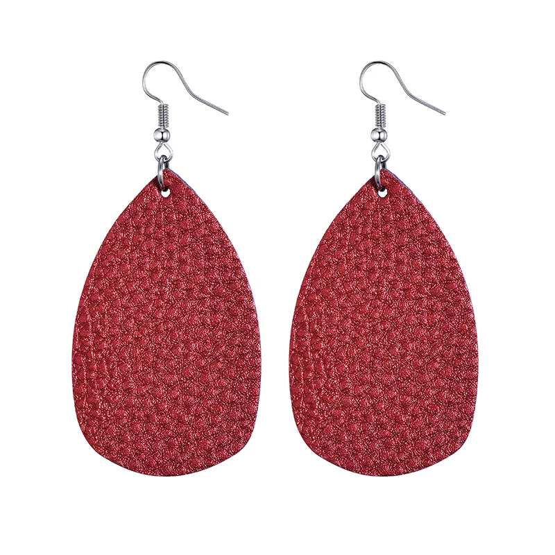 Boucles d'oreilles légères en faux cuir chevelu pour femmes et filles, boucles d'oreilles en forme d