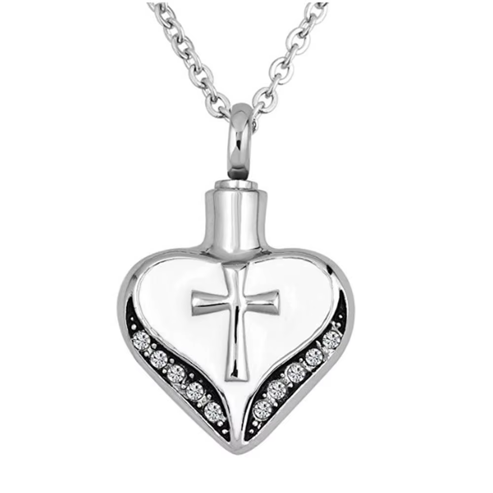 Collier d'urne commémorative de croix religieuse pour les cendres, Keepplex de crémation, bijoux en