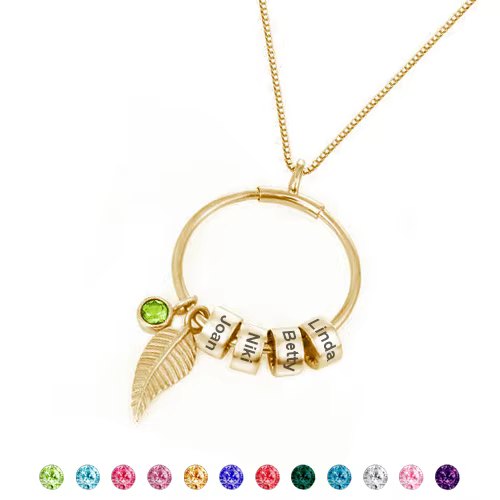 MaiLun – collier de perles avec noms de famille personnalisés pour femmes, collier de pierres de nai