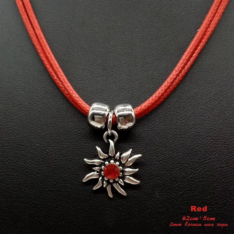 Petit charmant strass Edelweiss collier dames Costume bijoux pendentif Dirndl Lederhosen Oktoberfest